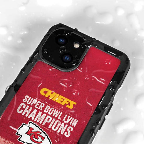 NFL Chiefs Super Bowl LVIII Champions iPhone 15 Waterproof Case